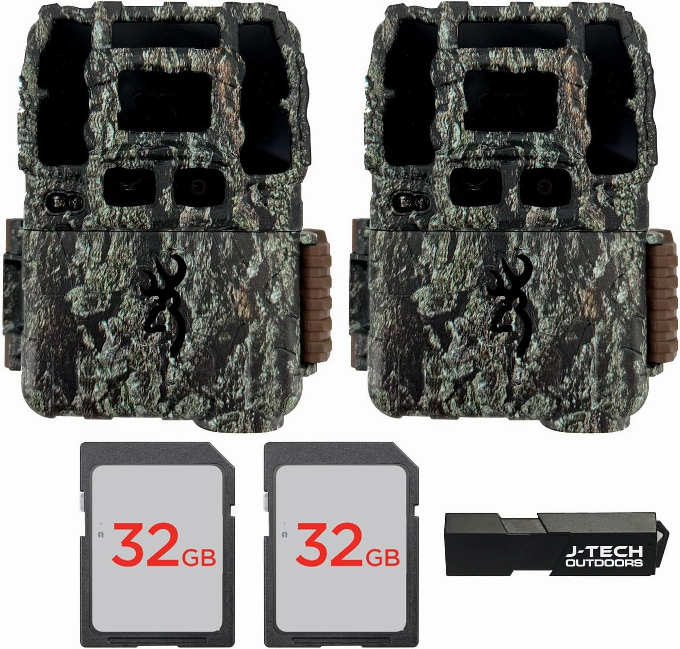 Browning Dark Ops DCL Nano Trail Game Camera Bundle Includes 32GB Memory Card and J-TECH Card Reader (26MP) 2 Pack | BTC6DCLN