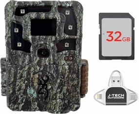 Browning Strike Force Pro X 1080 Trail Game Camera Bundle Includes 32GB Memory Card and J-TECH USB Memory Card Reader Compatible with iPhone/iPad/Android/PC (24MP) | BTC5PX1080
