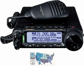 Bundle - 2 Items - Includes Yaesu FT-891 HF/6M All Mode 100W Mobile Transceiver and Ham Guides TM Quick Reference Card