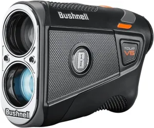 Bushnell Golf Tour V6 Laser Rangefinder Patriot Pack, Visual Jolt Flag Locking, Magnetic Mount, 1300 Yard Range 6X Magnification