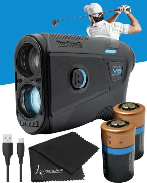 Bushnell Tour V6 / Tour V6 Shift Laser Golf Rangefinder with Wearable4U Bundle