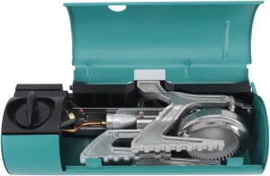 Butane Cassette Stove, Heat Conductive Sheet Magnetic Suction Valve Portable Cassette Stove for 10-26cm Pot for Family Picnics (Green)