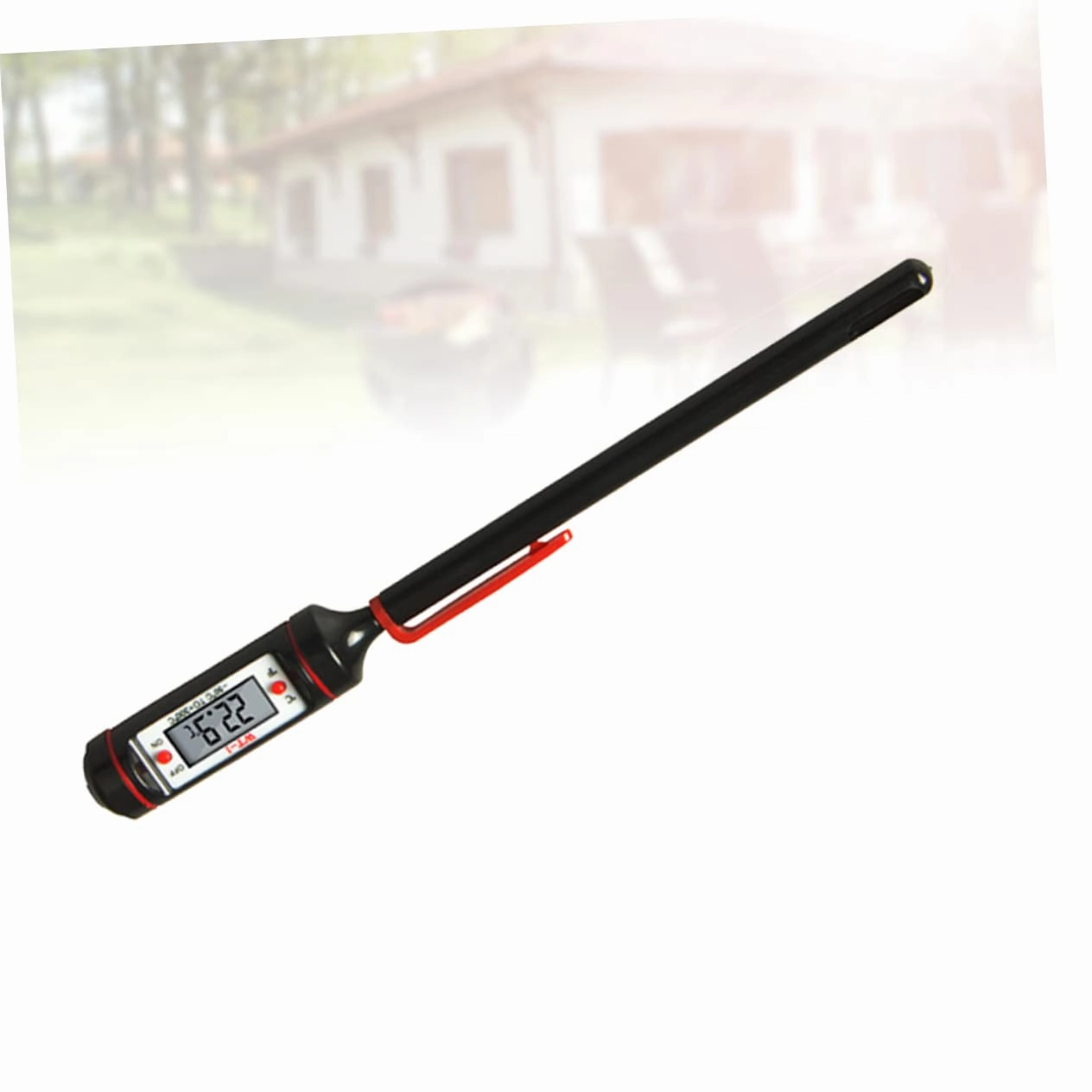 Cabilock 2pcs Practical Kitchen Thermometer Stainless Steel Meat Thermometer Digital Cooking Easy to Use