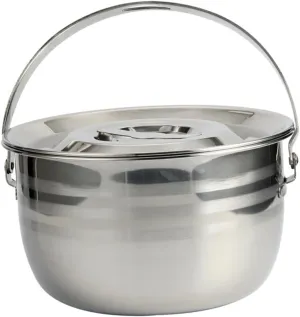 Camping Hanging Pot Stew Pot for Outdoor Cooking Picnic Cookware Humanized Handle for Camping and Backpacking