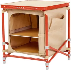 Camping Kitchen Table, Aluminum Portable Folding Camp Cook Table,Storage Organizer, Quick Installation for Outdoor Beach Party Cooking (2)