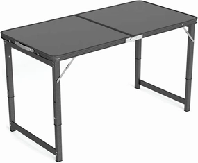 Camping Tables Folding Table,Aluminum Portable Picnic Table,Height Adjustable Lightweight Collapsible Camp Tables for Outdoor Indoor