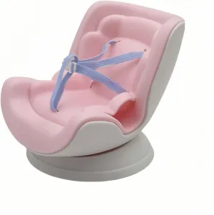 Car Seat Protector for 17cm Doll, Desktop Ornament Set with Accessories,Air Vent Stuffed Toy Carseat, Perfect for Car Decoration and Display,Suitable for 17cm Dolls (Pink)