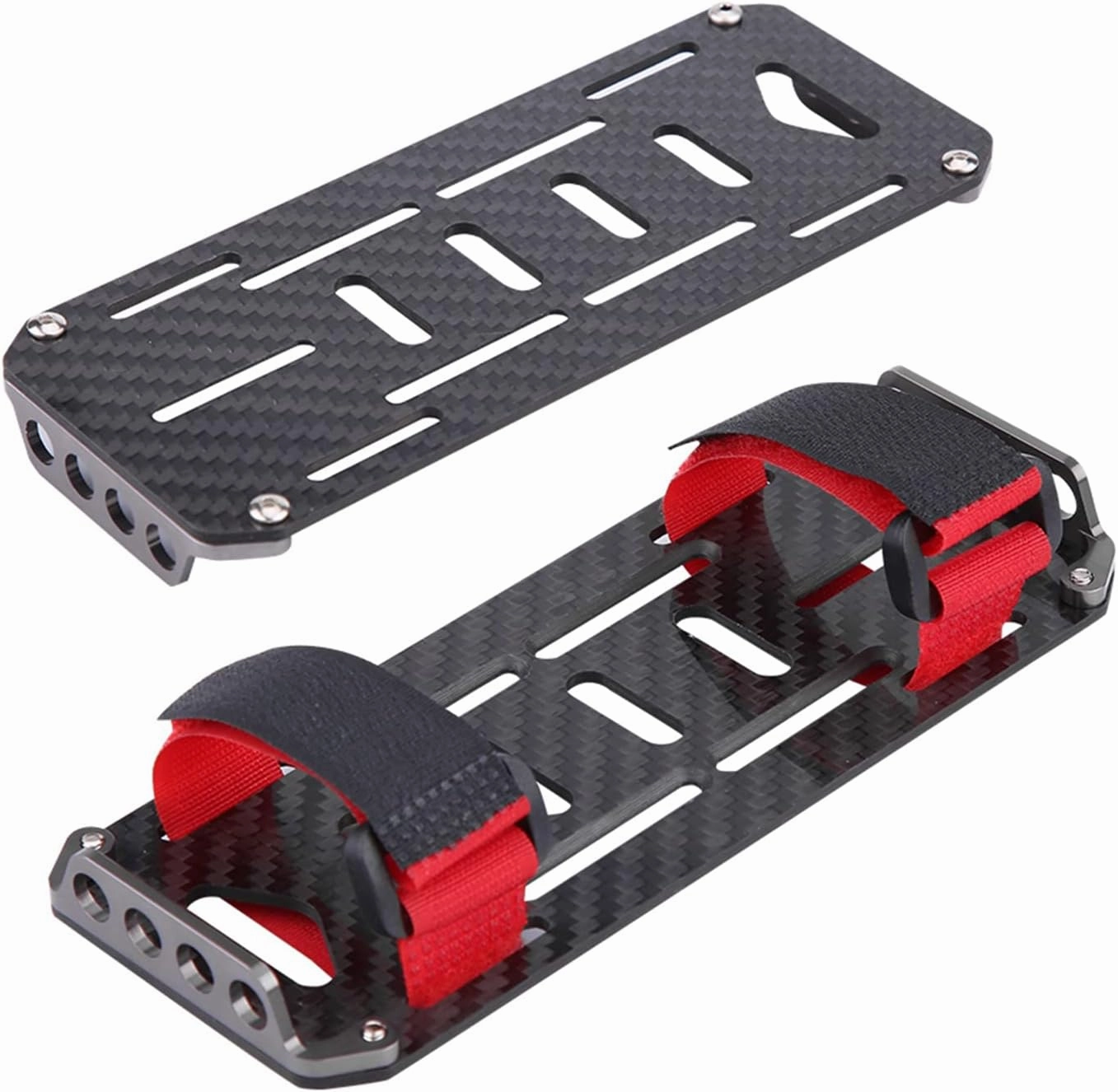 Car Battery Mount, Carbon Fiber Plate for 1/10 Traxxas Hsp Redcat Axial Scx1 Rc Crawler, Includes Mount, Straps, Screws, Suitable for Youth, Big Kid, Adolescent