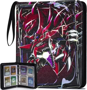 Card Binder for Y-G-O Trading Cards,440 Pockets Large Capacity 3-Ring Album,4-Pocket Floder Compatible with YGO Cards and Other TCG or Game Cards.