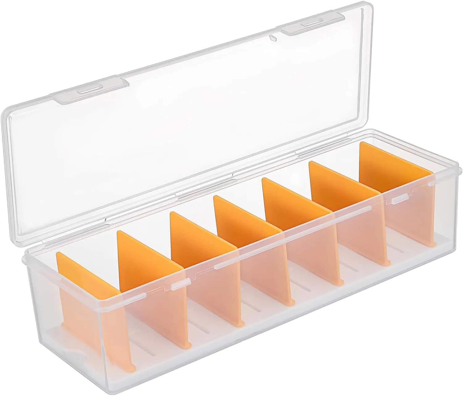 Card Organizer Box with Removable Dividers Transparent Card Display Case Compact Storage for Easy Organization