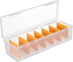 Card Organizer Box with Removable Dividers Transparent Card Display Case Compact Storage for Easy Organization