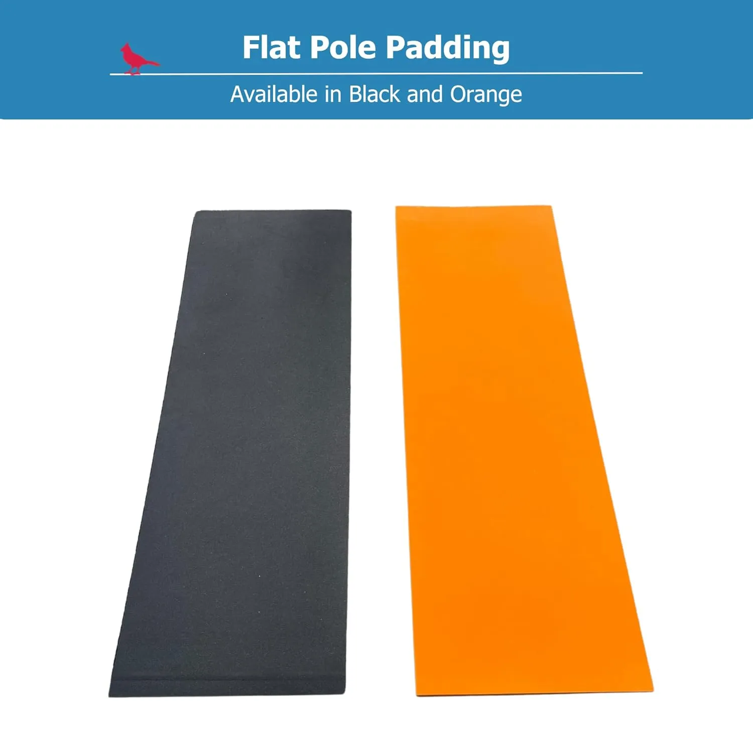 Cardinal Gates Flat Pole Padding - Foam Pole Wrap Around Garage and Basement Columns - Perfect to Cover Basketball/Football/Volleyball Post and playgrounds - 4 ft of Protection - Orange - Made in USA