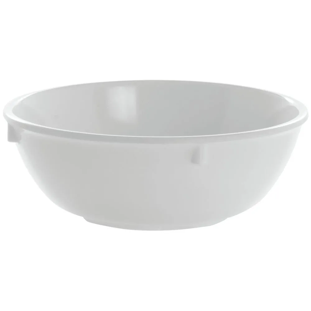 Carlisle FoodService Products Dallas Ware Reusable Plastic Bowl for Buffets, Home, and Restaurants, Melamine, 10 Ounces, White, (Pack of 48)