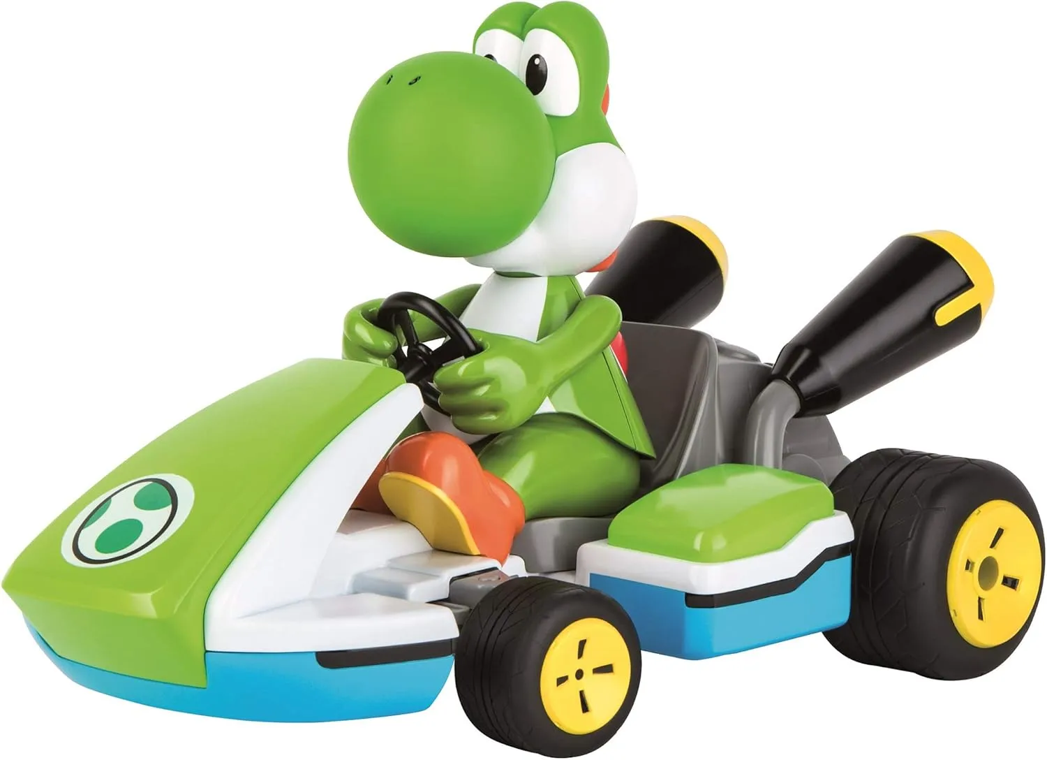 Carrera RC 370162108X Official Licensed Mario Kart Yoshi Race Kart 1:16 Scale 2.4 GHz Splash Proof Remote Control Car Vehicle with Sound and Body Tilting Action - Kid Toys