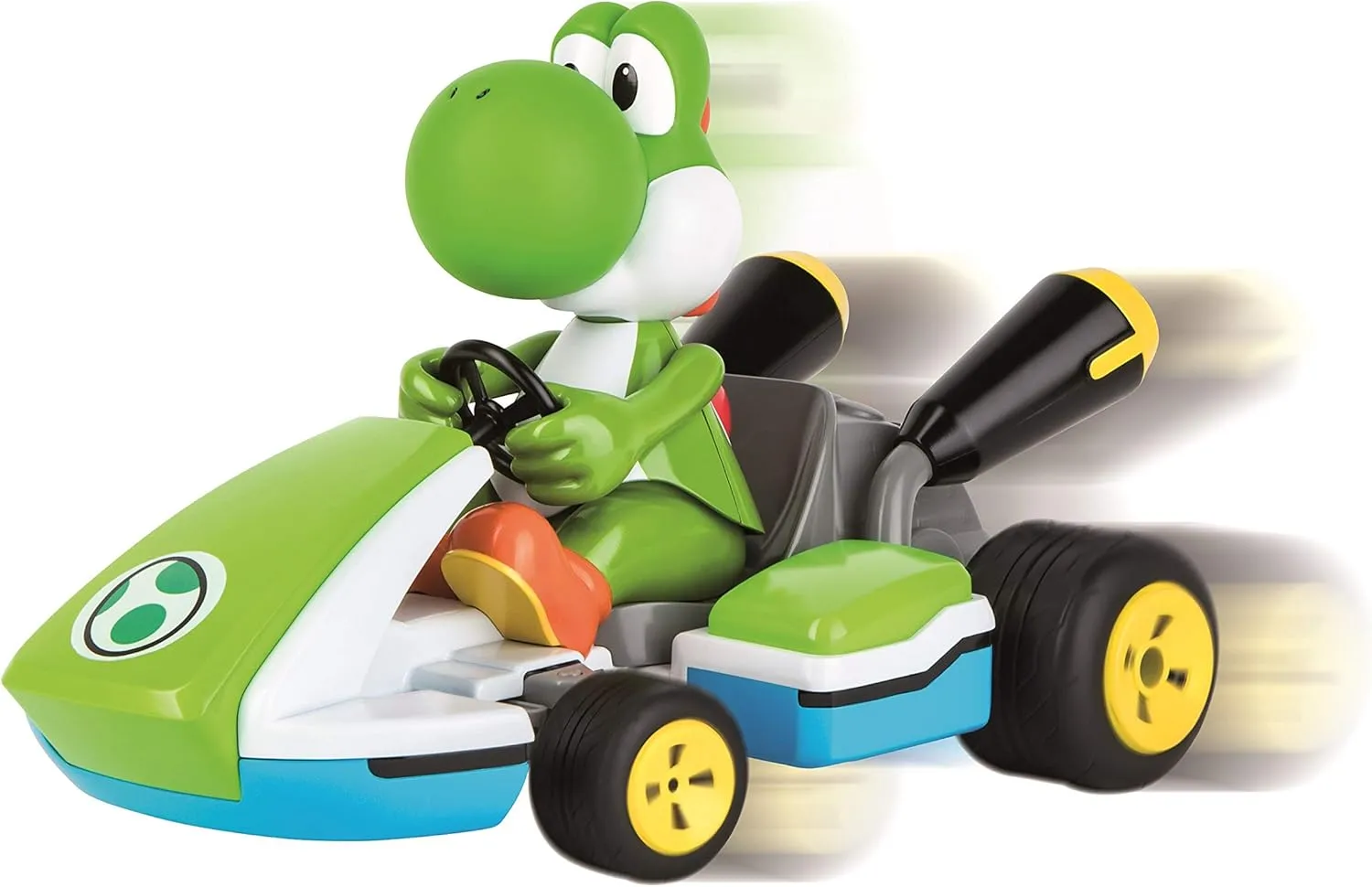 Carrera RC 370162108X Official Licensed Mario Kart Yoshi Race Kart 1:16 Scale 2.4 GHz Splash Proof Remote Control Car Vehicle with Sound and Body Tilting Action - Kid Toys