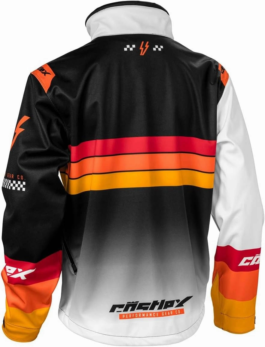 Castle X Men's R24 Race Jacket (White/Black/Orange - 2X-Large)