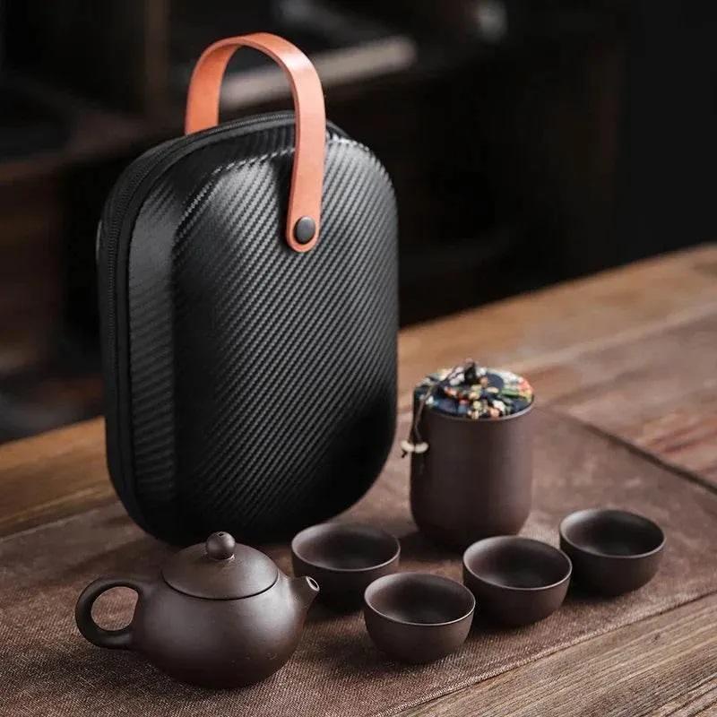 Ceramic Gaiwan Kung Fu Tea Set - Portable Gift for Tea Enthusiasts
