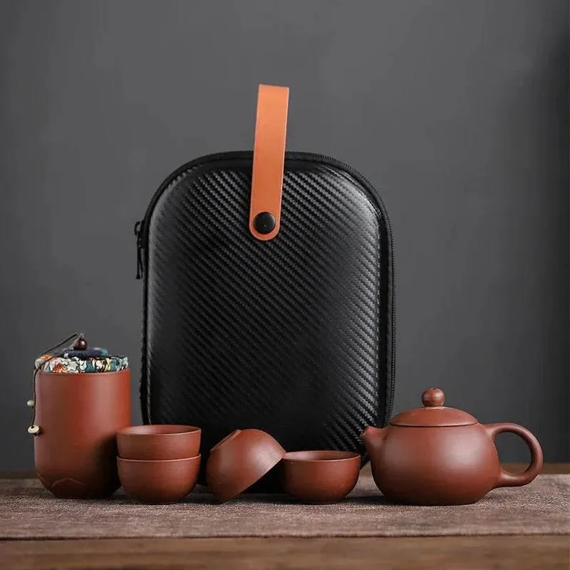 Ceramic Gaiwan Kung Fu Tea Set - Portable Gift for Tea Enthusiasts