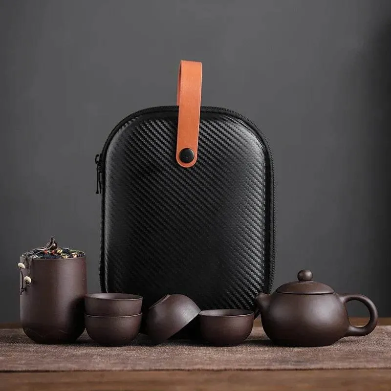 Ceramic Gaiwan Kung Fu Tea Set - Portable Gift for Tea Enthusiasts