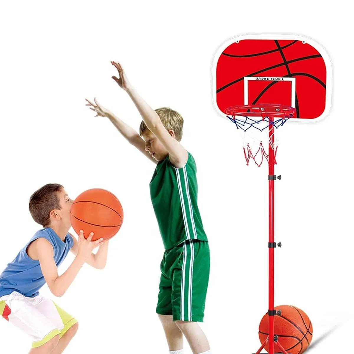 Childrens Basketball Rack Liftable Iron Rod Indoor Outdoor Frame Ball Shooting Toy