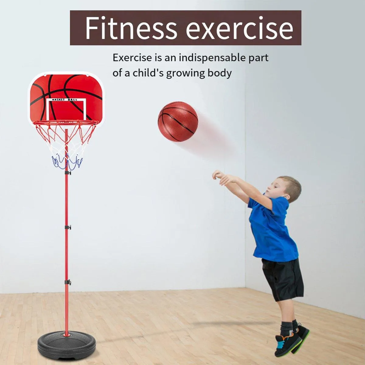 Childrens Basketball Rack Liftable Iron Rod Indoor Outdoor Frame Ball Shooting Toy