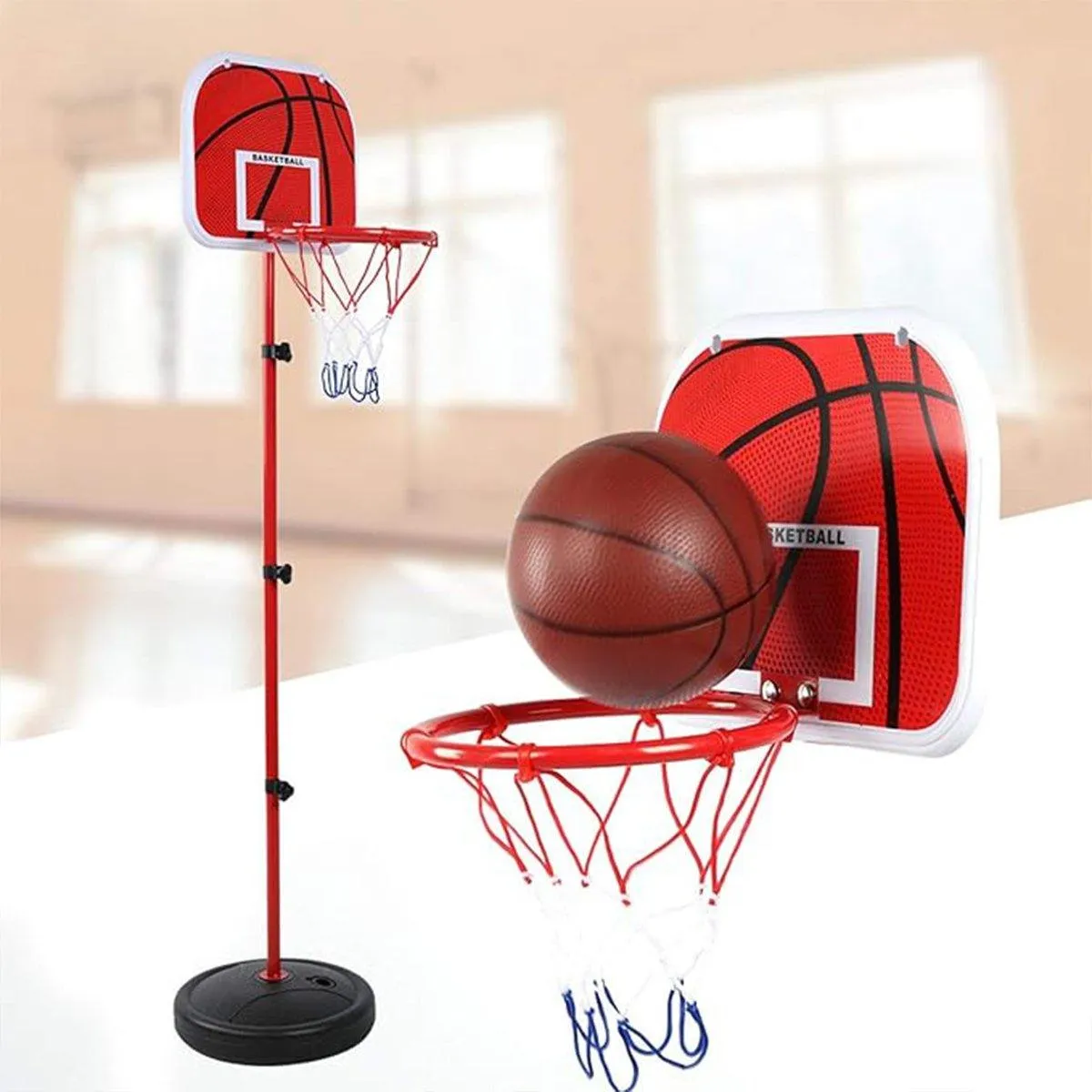 Childrens Basketball Rack Liftable Iron Rod Indoor Outdoor Frame Ball Shooting Toy
