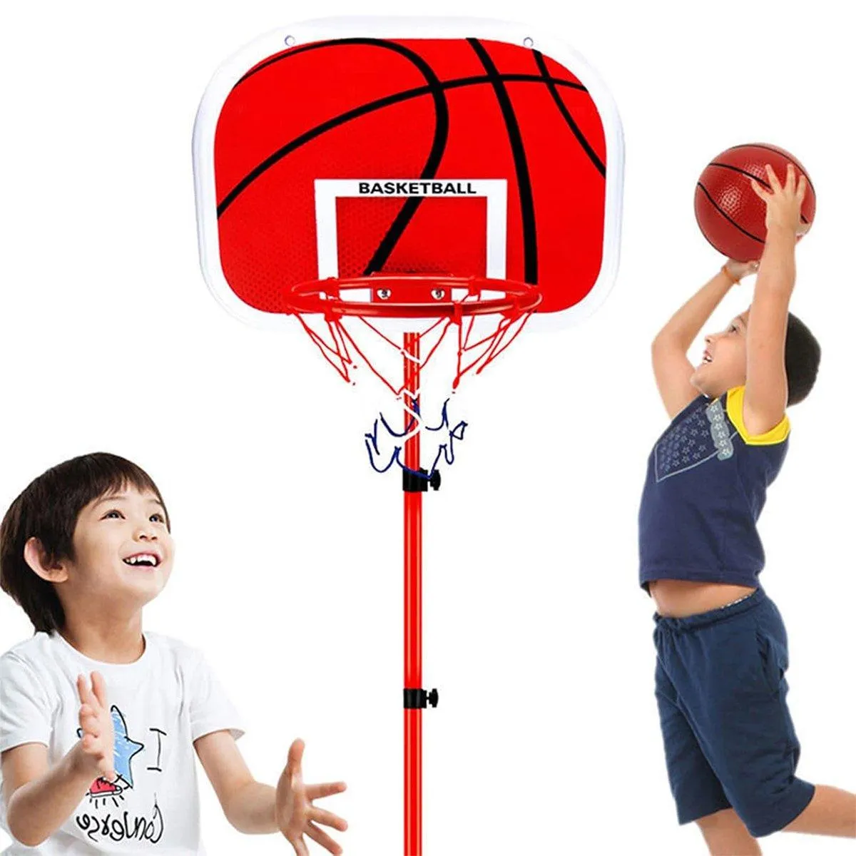 Childrens Basketball Rack Liftable Iron Rod Indoor Outdoor Frame Ball Shooting Toy
