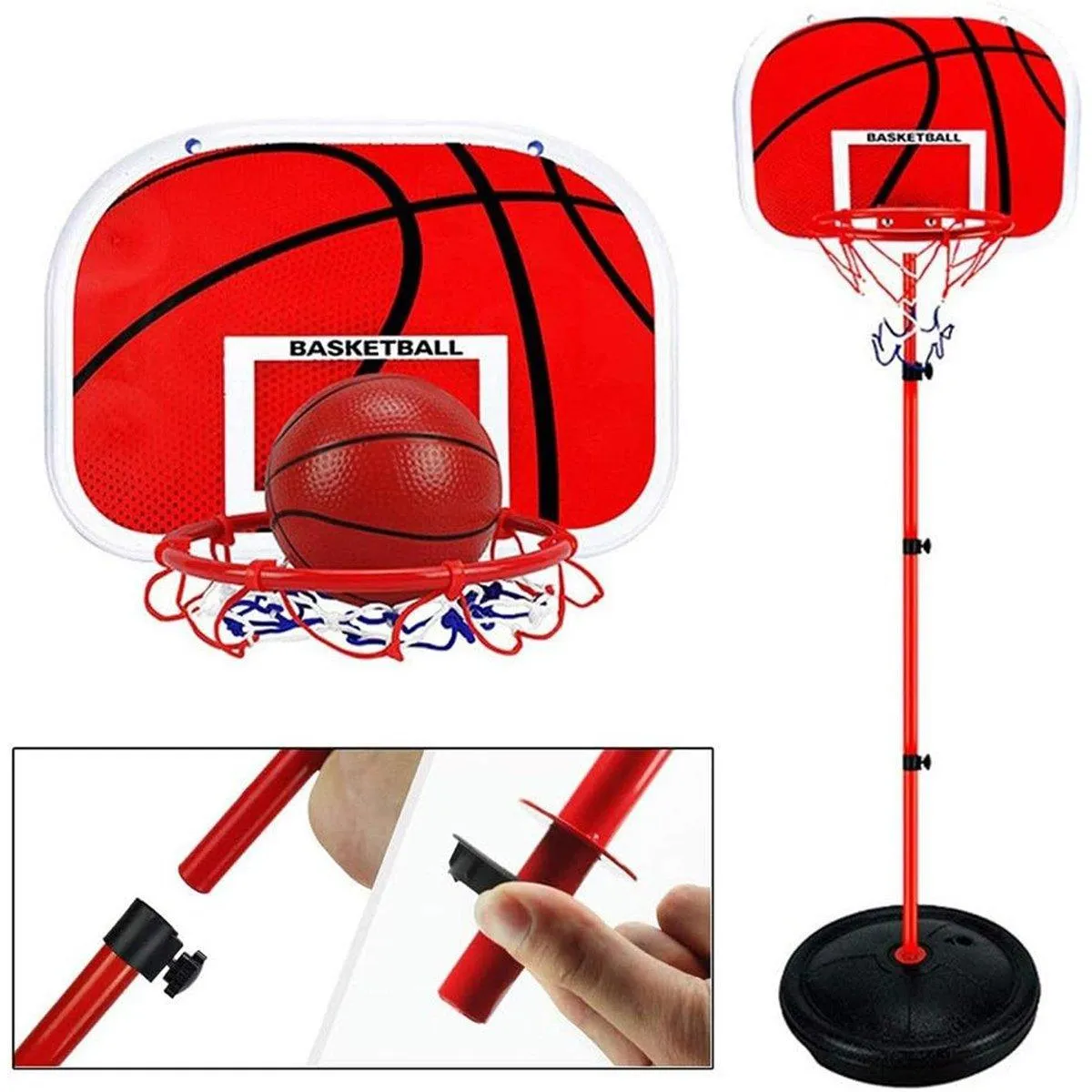 Childrens Basketball Rack Liftable Iron Rod Indoor Outdoor Frame Ball Shooting Toy