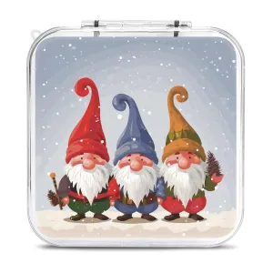 Christmas Winter Gnomes Switch Game Case Switch Game Holder Cartridge Case Storage 12 Games & 2 Micro Sd Card Slots, Travel Carry Cases, Portable Games Card Storage, Hard Shell, Buckle Closure