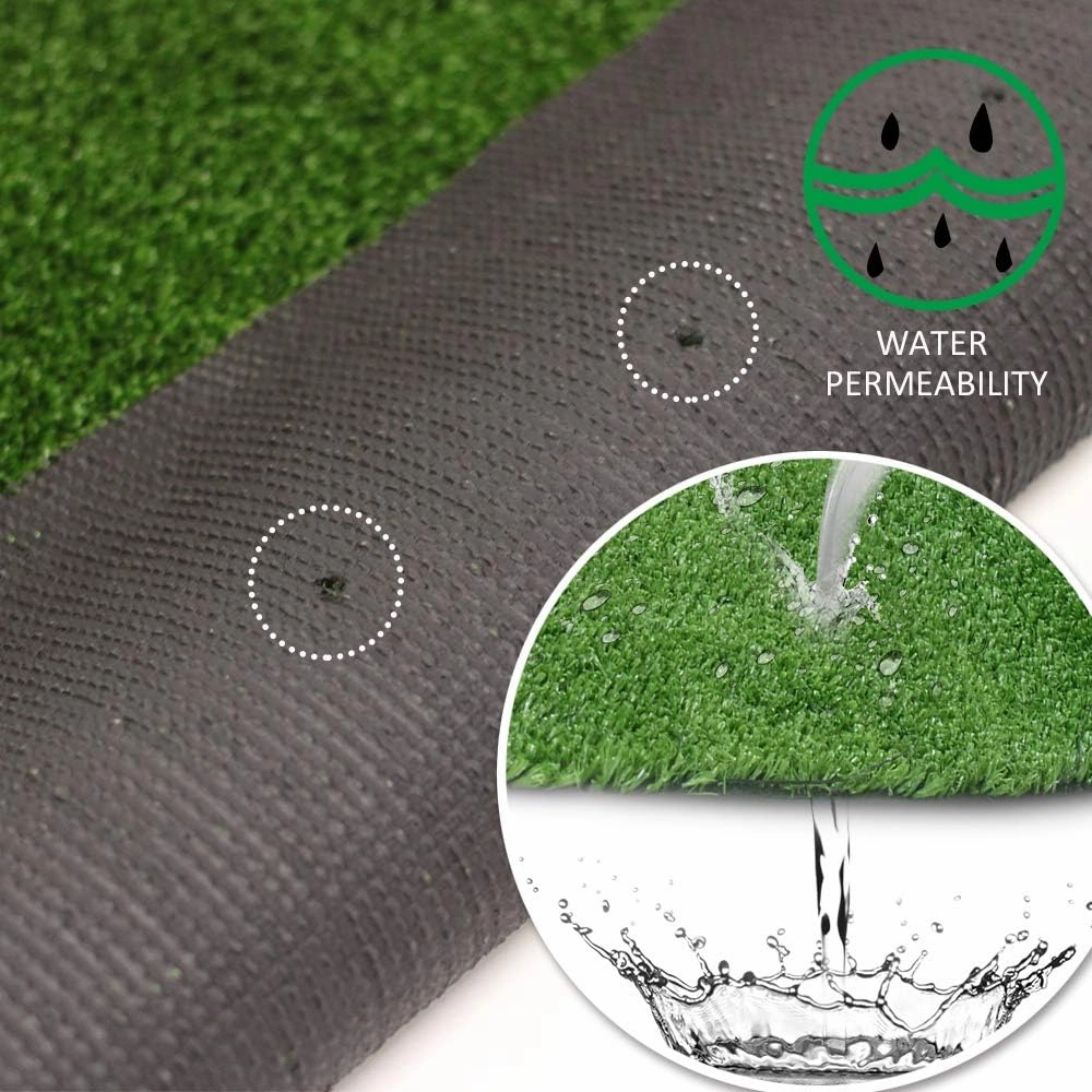 Christmas Tree Decoration, Artificial Grass Mat Round Shape, Realistic Synthetic Grass Indoor Outdoor Rug, Garden Lawn Landscape for Pets,Fake Faux Grass Rug with Drainage Holes, Diameter 5 FT