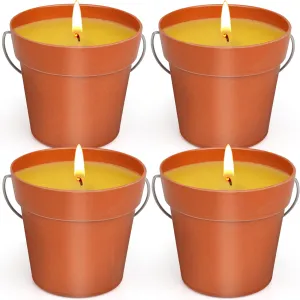 Citronella Candles Outdoor - 4 Pack Citronella Candles for Home Patio, Natural Soy Wax Lemongrass Candle Bulk for Outside Garden Yard Balcony, Summer Camping Candle for Indoor Outdoor Backyard