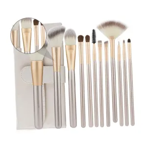 CLISPEED 1 Set Rice White Makeup Brush Set with Handle Portable Brushes for Cosmetics Eye Shadows and Blending for Makeup Lovers and Beginners