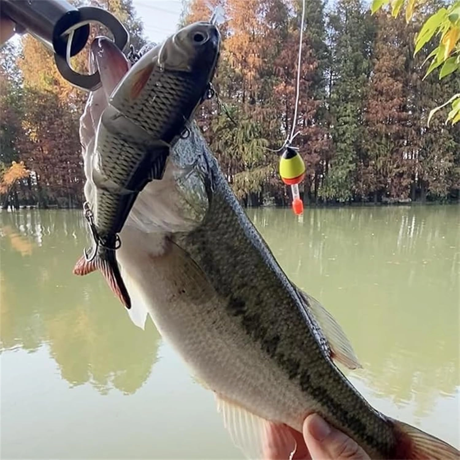 Colitt Robotic Swimming Fishing Lure, USB Rechargeable Electric Fishing Lure, Led Light Robot Fish Bait, for Many Waters