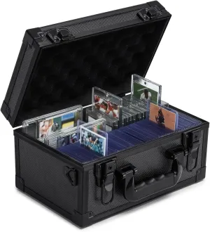 Collectable Trading Card Cases, Toploaders Storage Box, Magnetic Card Storage Hard Cabinet, Graded Card Storage Case, Sports & Trading Collector Storage Box (black)