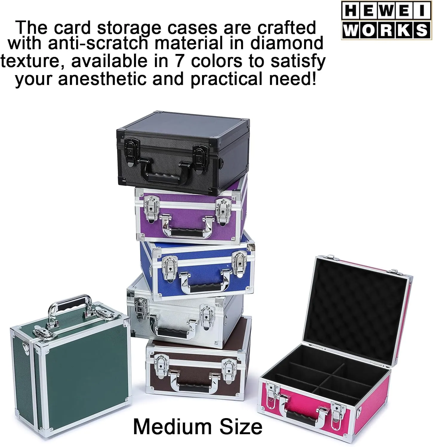 Collectable Trading Card Cases, Toploaders Storage Box, Magnetic Card Storage Hard Cabinet, Graded Card Storage Case, Sports & Trading Collector Storage Box (Blue)