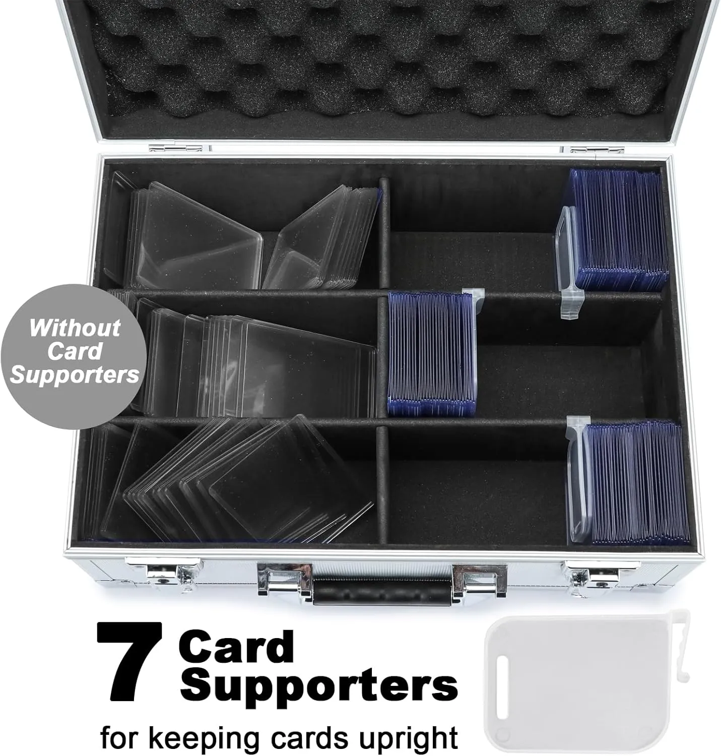 Collectable Trading Card Cases, Toploaders Storage Box, Magnetic Card Storage Hard Cabinet, Graded Card Storage Case, Sports & Trading Collector Storage Box (Green)