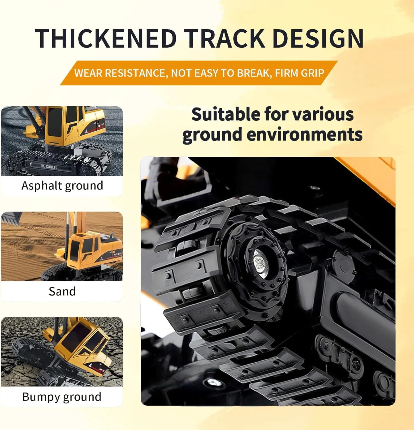 Construction Excavator - Toy Engineering Digger Truck, Remote Control Rechargable Hydraulic Car for 6 7 8 9 Year Old Boys Girls, Educational Birthday Gifts for Kids 3 4 5 Years Old