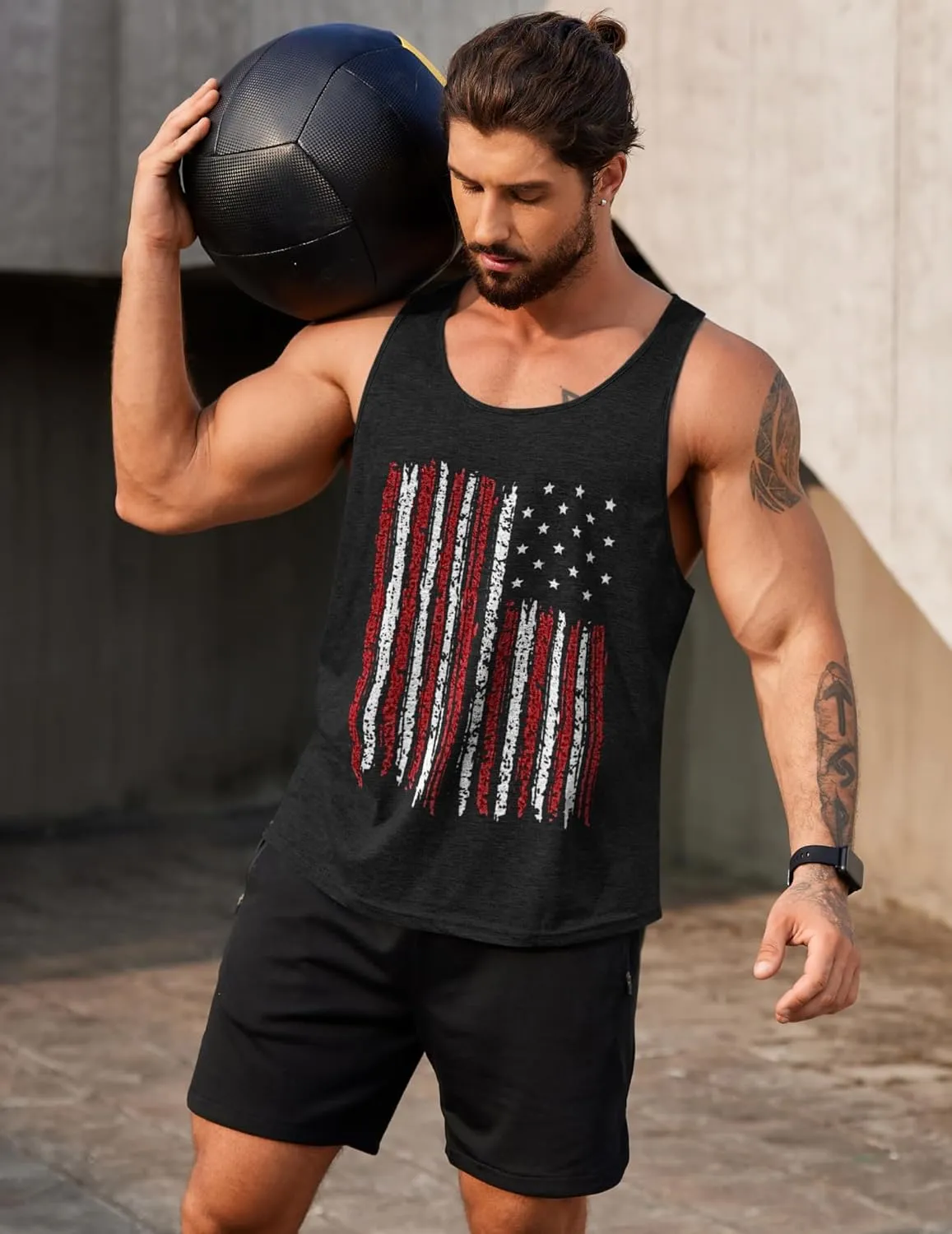COOFANDY Men's 3 Pack Tank Tops Gym Workout Shirt Y-Back Sleeveless Muscle Fitness Bodybuilding Tank Shirts
