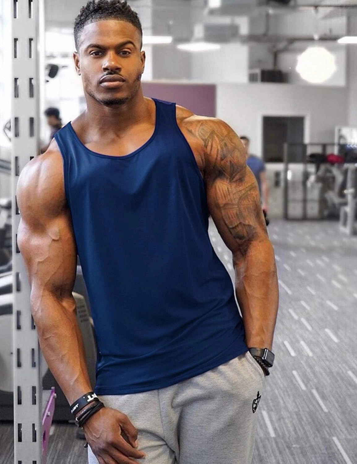 COOFANDY Men's 3 Pack Tank Tops Gym Workout Shirt Y-Back Sleeveless Muscle Fitness Bodybuilding Tank Shirts