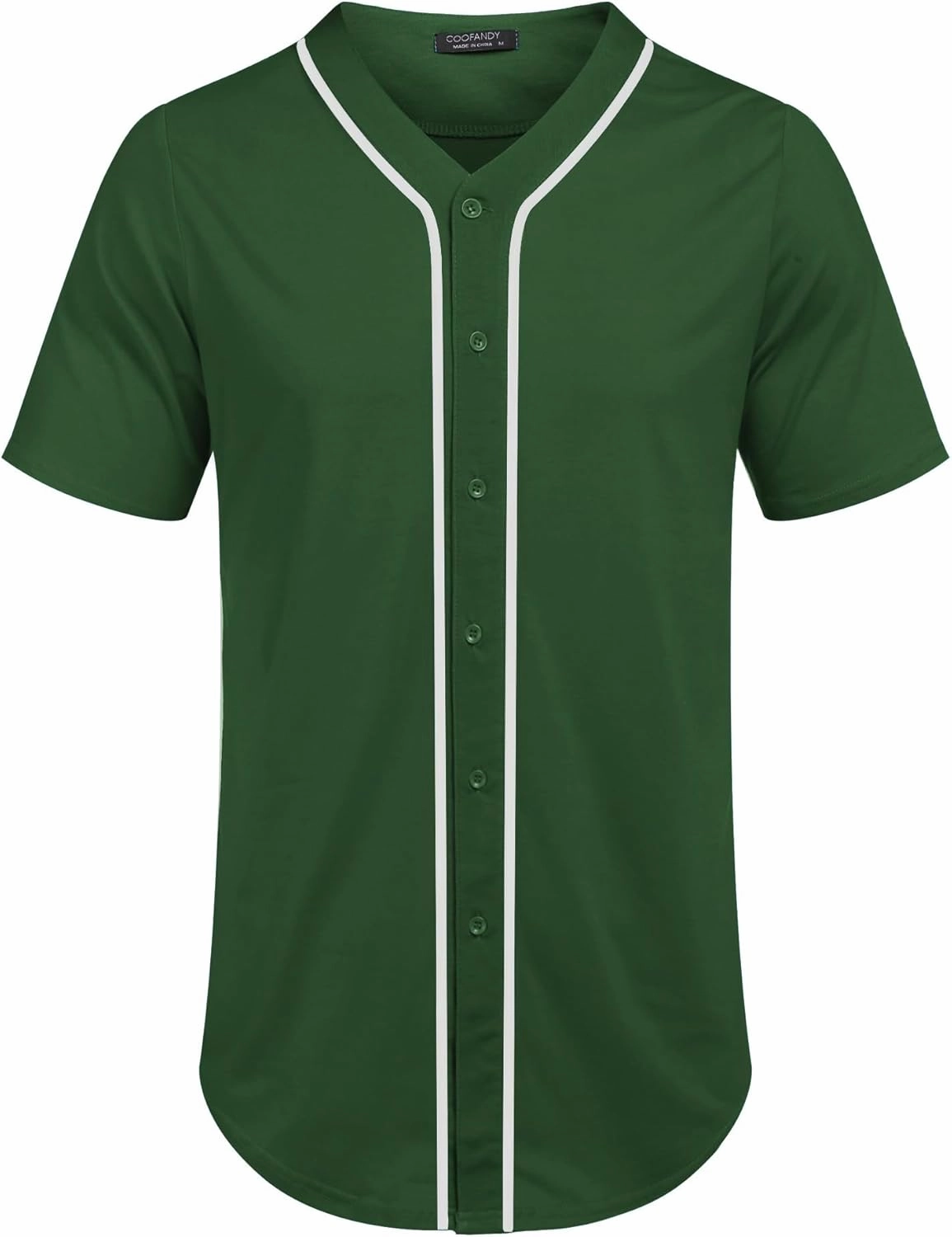 COOFANDY Men's Baseball Button Down Jersey Short Sleeve Hipster Hip Hop T Shirts