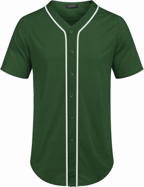 COOFANDY Men's Baseball Button Down Jersey Short Sleeve Hipster Hip Hop T Shirts