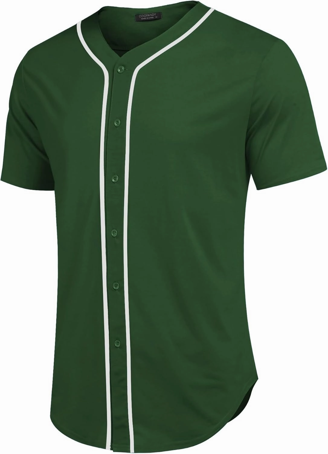 COOFANDY Men's Baseball Button Down Jersey Short Sleeve Hipster Hip Hop T Shirts