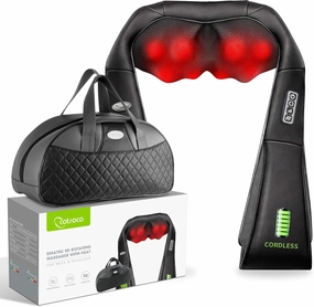 cotsoco Cordless Shiatsu Neck and Shoulder Massager with Heat,Portable Massagers for Neck and Back,3D Deep Tissue Kneading Back Massager for Muscle Pain Relief,Perfect Gifts for Men and Woman