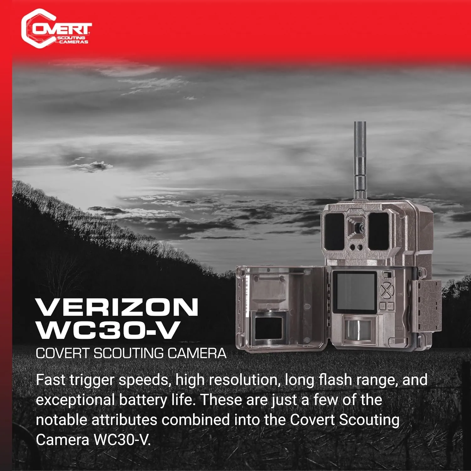 Covert Scouting Outdoor Cameras WC30-V (Verizon LTE) Cellular Game & Trail Camera for Hunting Deer and Wildlife (CC8014)