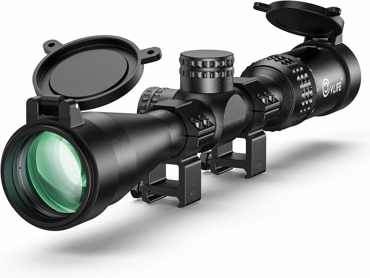 CVLIFE JackalHowl F02 Rifle Scope - 1-inch Tube SFP Rifle Scope with 20mm Scope Rings - Second Focal Plane