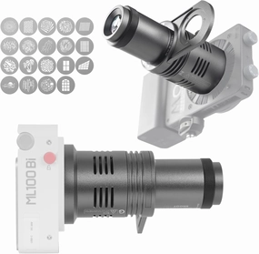 CX100 Mini Optical Snoot Gobos Accessories with ZY Mount Adapter, Spotlight Attachment Shape Light Compatible with ZHIYUN Molus X100,CX100,GodoxG ML100BI,ML100R