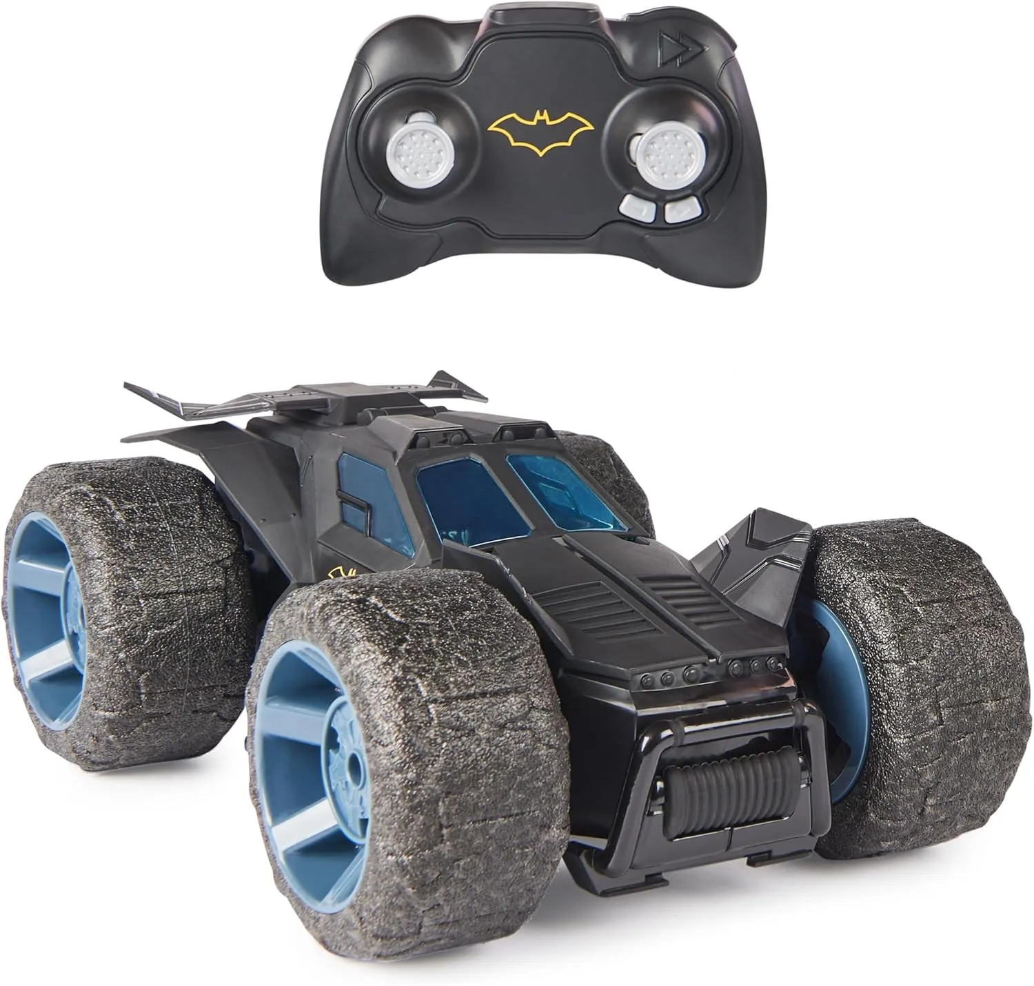 DC Comics, Batman Stunt Force Batmobile, Indoor Remote Control Car, Turbo Boost & Crazy Stunts, Collectible Super Hero Kids Toys for Boys and Girls 4 and Up