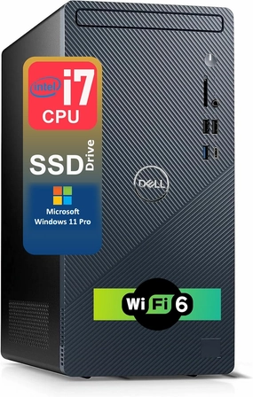Dell Inspiron Business Desktop | Intel Core i7-12700 Processor (12 cores, 4.9 GHz)| 32GB RAM & 1TB PCIe SSD & 1TB HDD|HDMI, USB-C, Wi-Fi 6, Bluetooth, RJ-45| Keyboard & Mouse Included| Windows 11 Pro