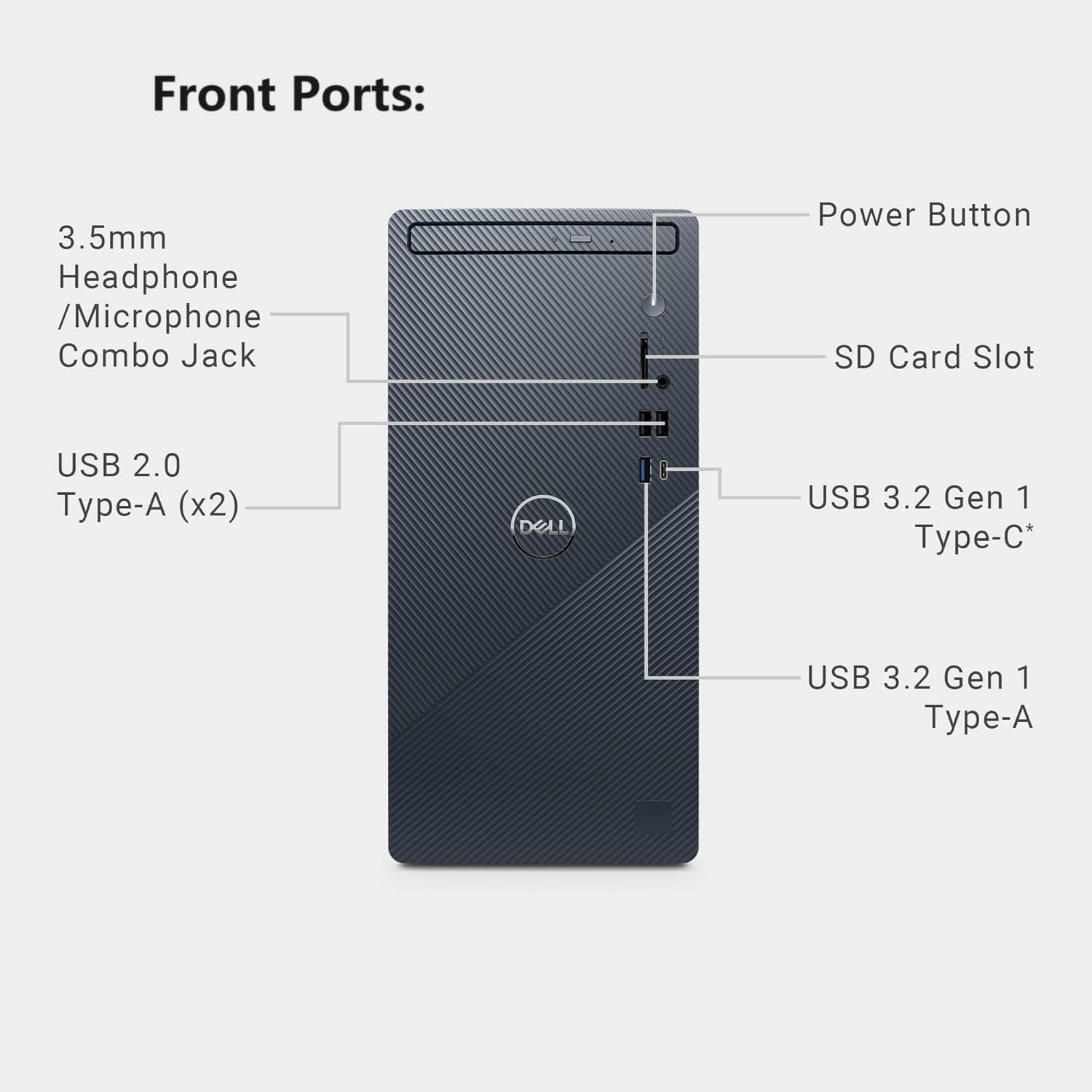 Dell Inspiron Business Desktop | Intel Core i7-12700 Processor (12 cores, 4.9 GHz)| 32GB RAM & 1TB PCIe SSD & 1TB HDD|HDMI, USB-C, Wi-Fi 6, Bluetooth, RJ-45| Keyboard & Mouse Included| Windows 11 Pro