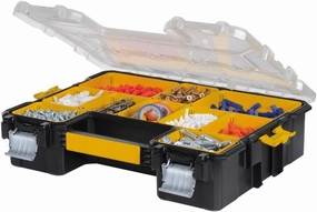 DEWALT Small Parts Organizer, Hardware Storage Box with Removable Dividers, 10-Compartment (DWST14825)